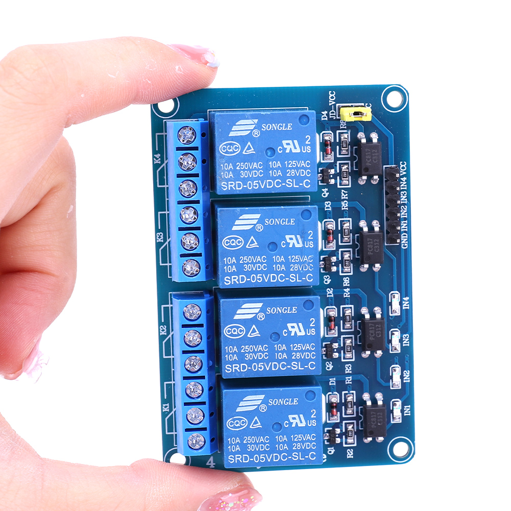 Home Automation Arduino - 5V 12V 4 Channel Relay Board