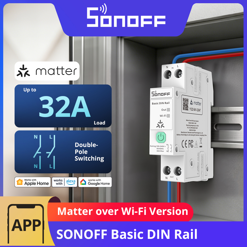 Sonoff Basic Switch - SONOFF BASIC-1GSP Basic Single-Channel DIN Rail