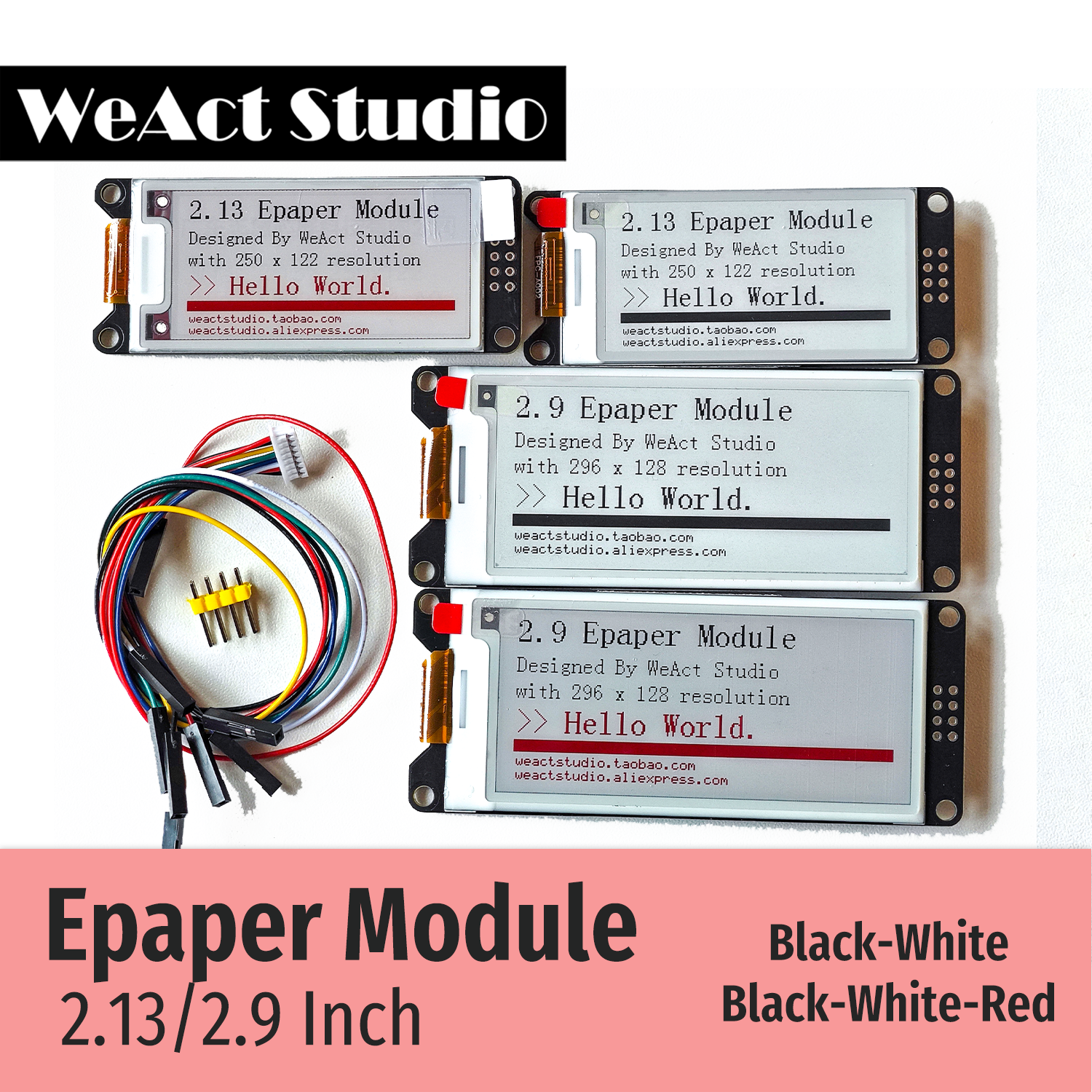 Display Epaper 2.9 - WeAct 2.9'' 2.13