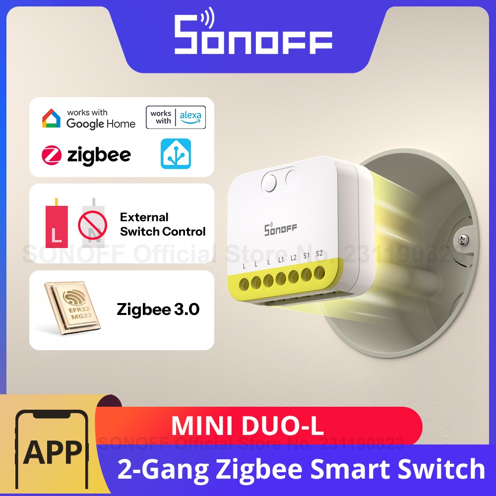 Sonoff Basic Switch - SONOFF MINI DUO-L 2-Gang Zigbee Smart