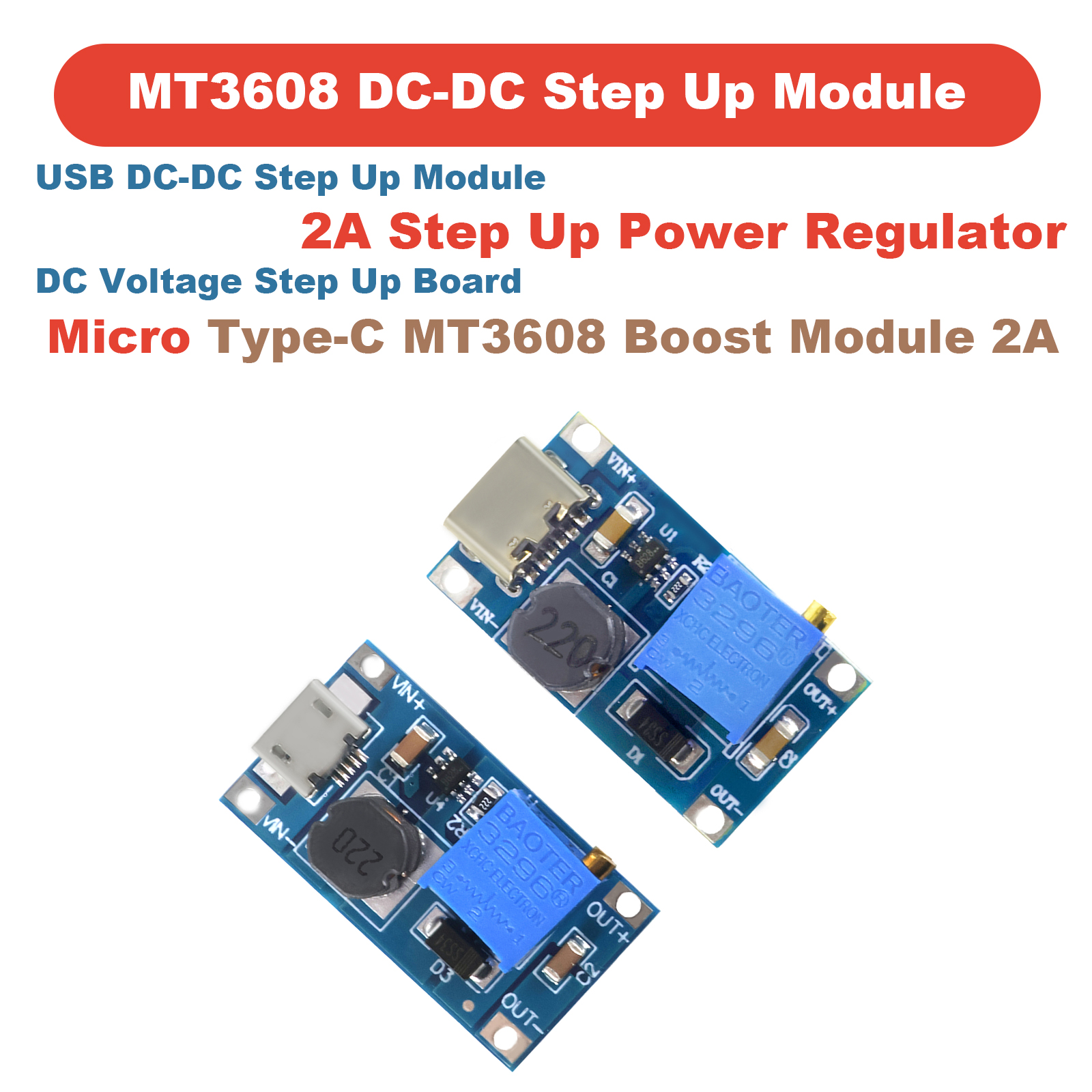 Home Automation Arduino - 1-10pcs MT3608 DC-DC Step Up Converter