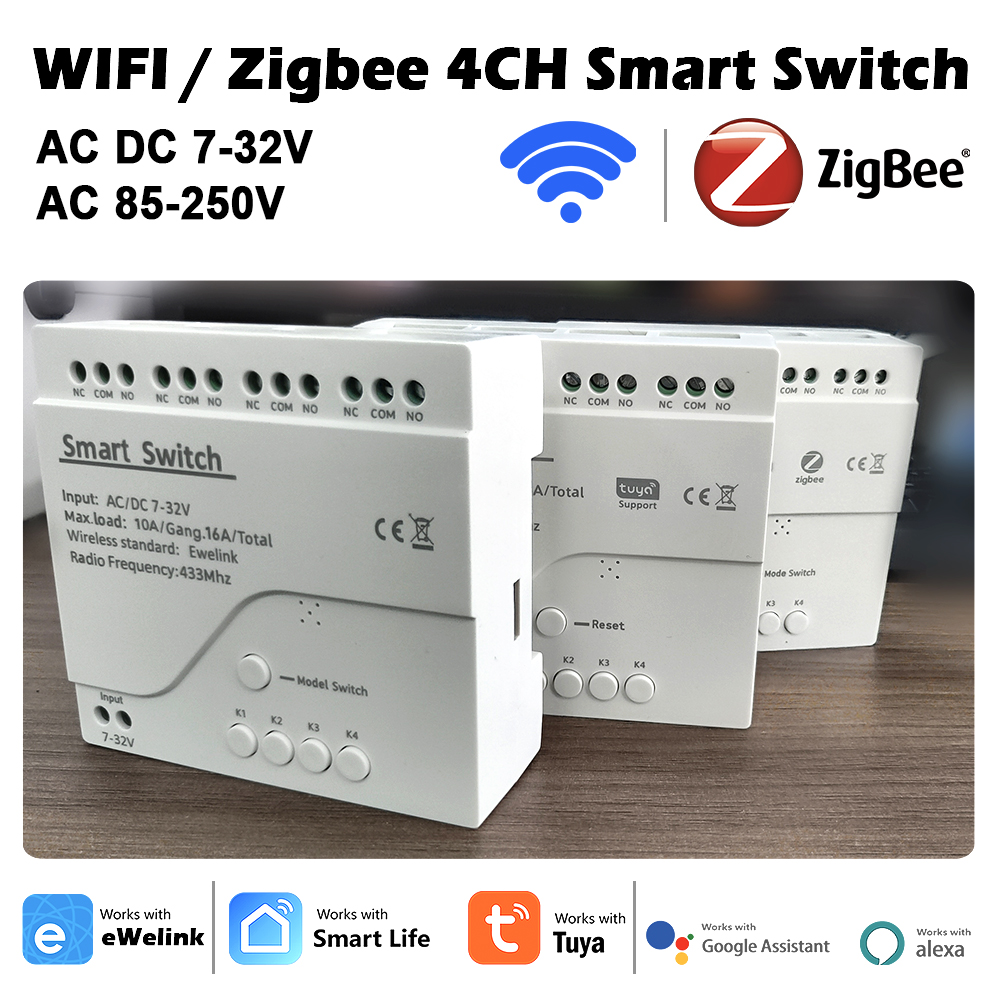 Smart Home Automation Diy - 4CH Wifi / Zigbee Smart Relay