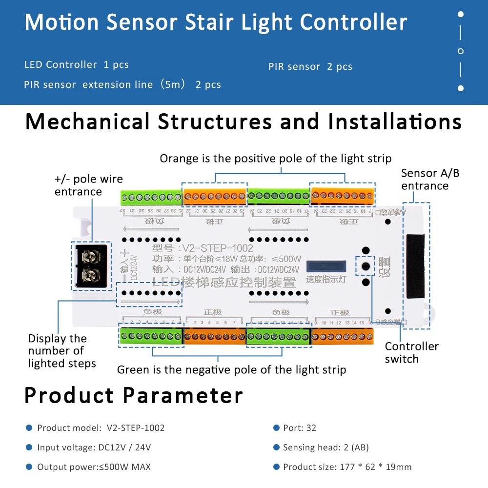 12V LED Stair PIR Motion Senso - đánh giá và giá Motion Sensor Pir Wired