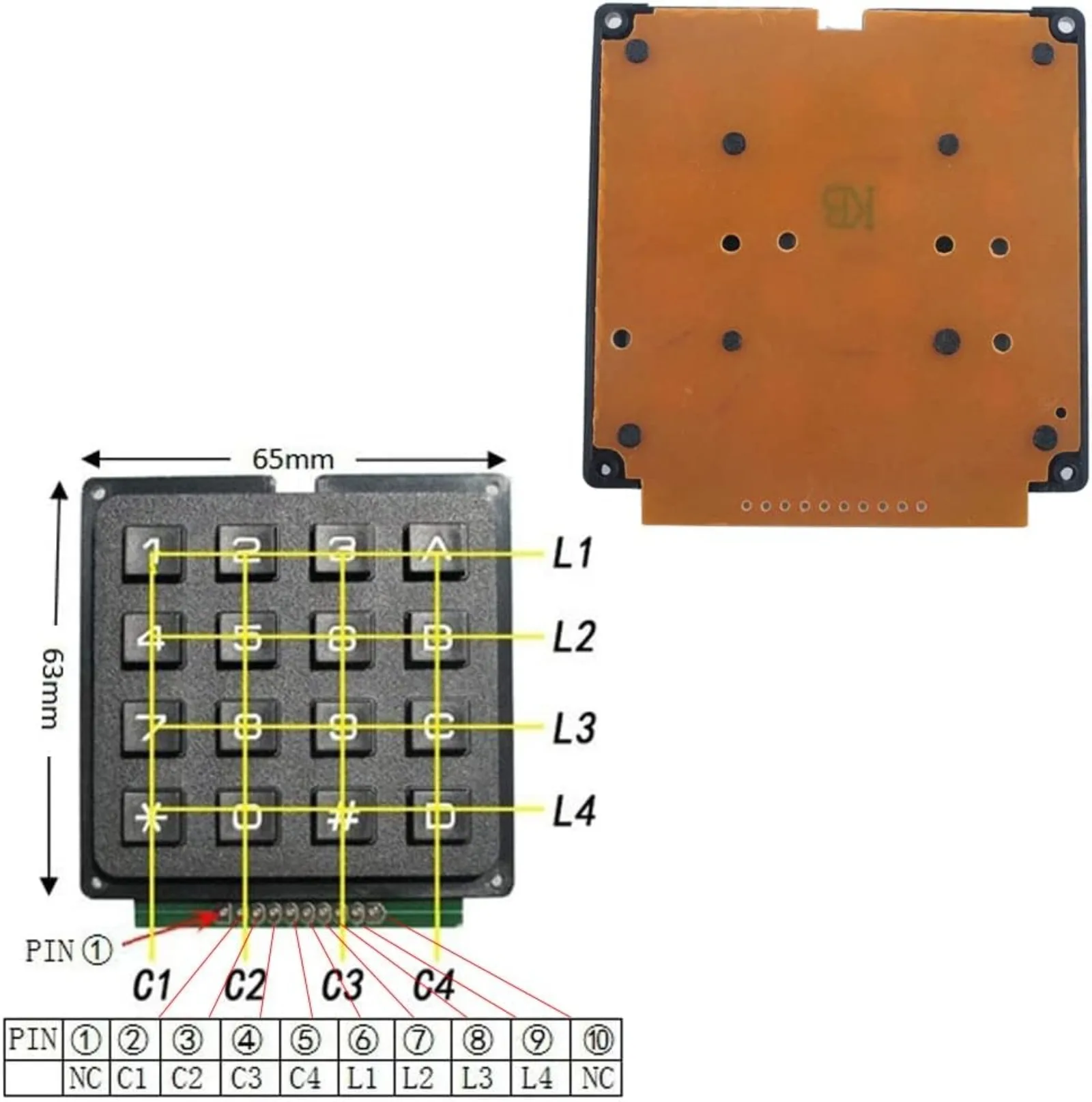 4x4 Matrix Membrane Keypad 16  - đánh giá và giá Home Automation Arduino