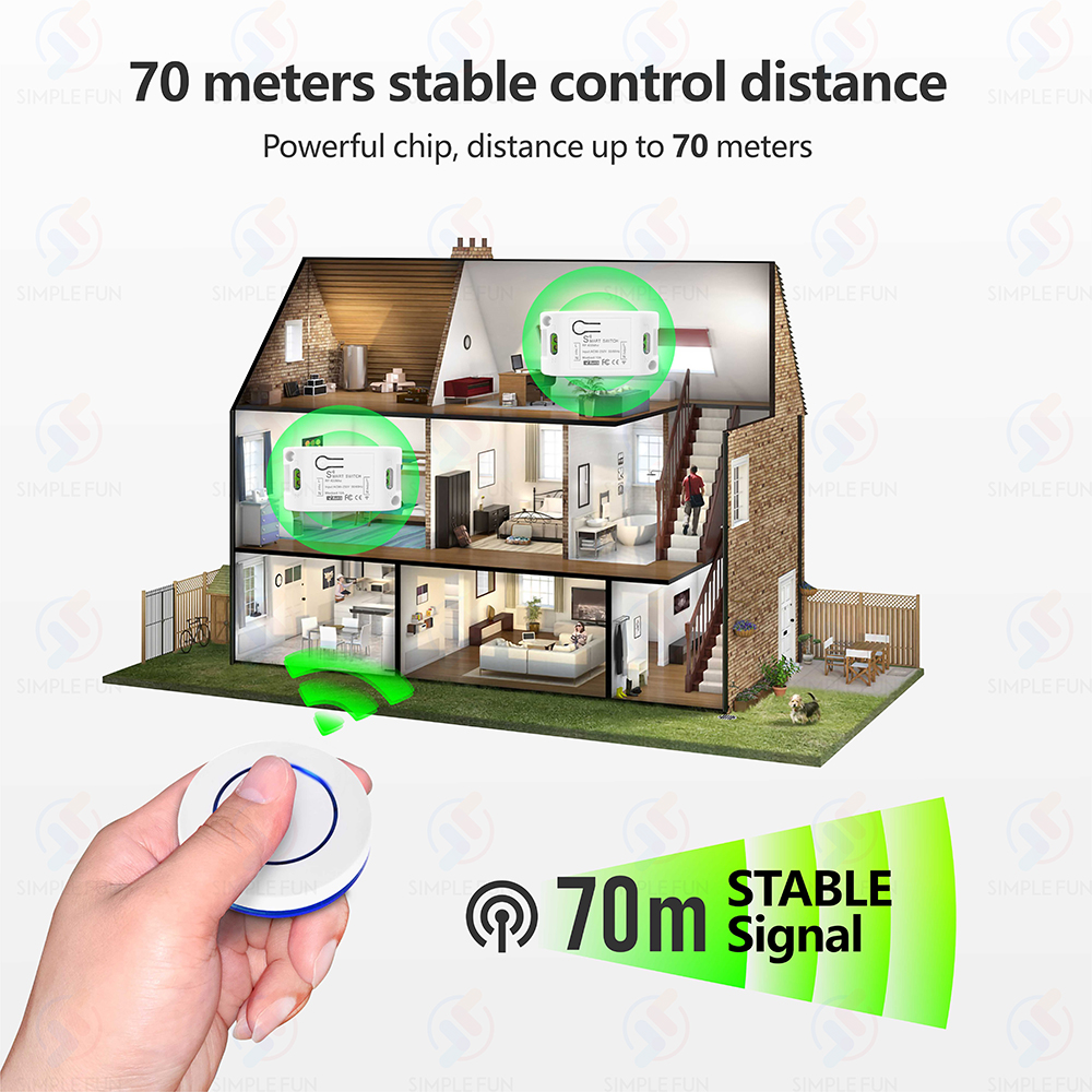 Wireless RF433MHz Remote Contr - đánh giá và giá Sonoff Basic Switch