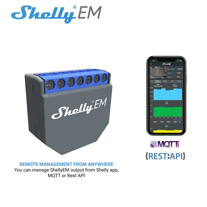 SHELLY EM Wifi Smart Life Cont - đánh giá và giá Shelly Relay Module