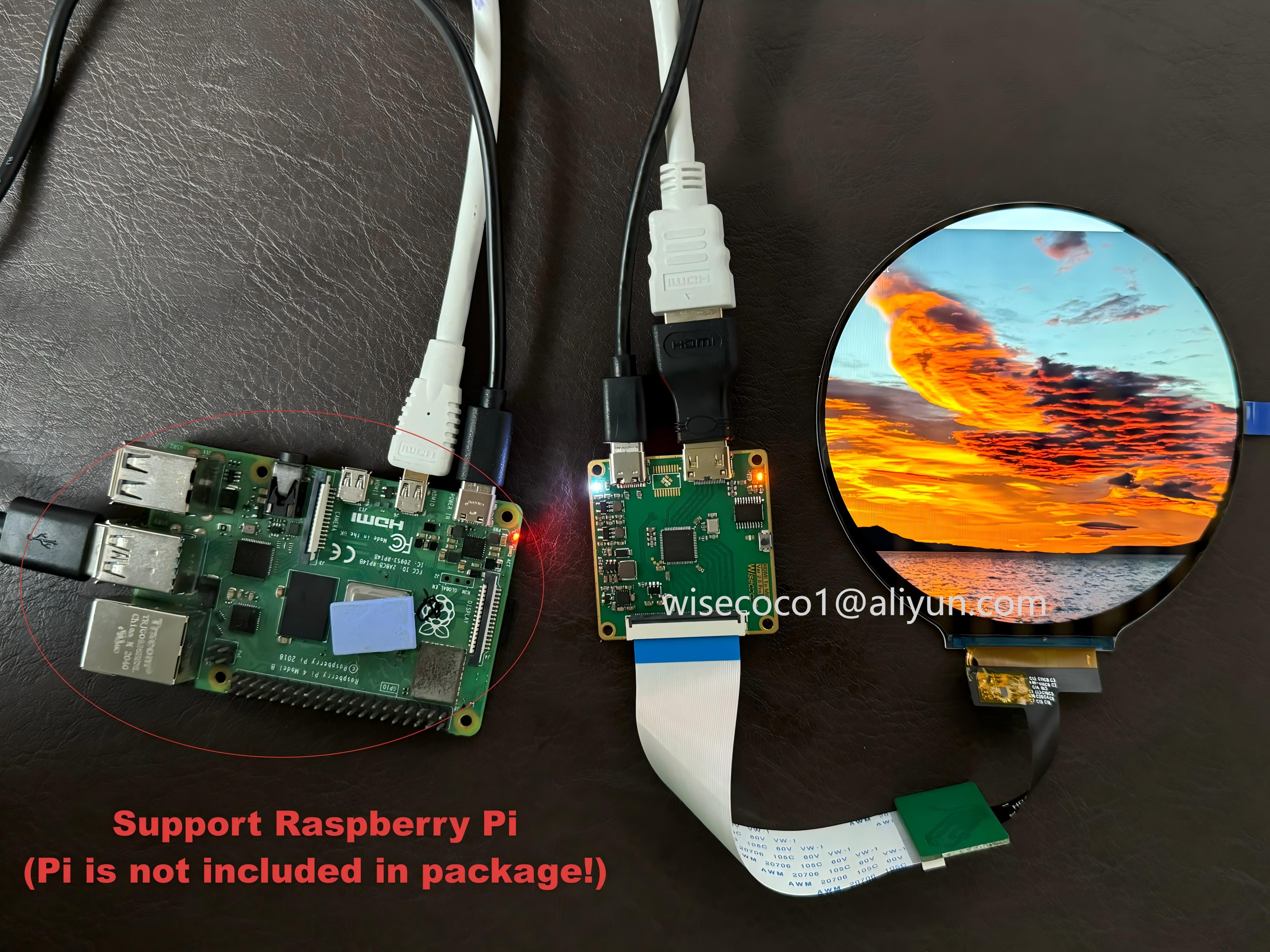 Wisecoco 4 Inch Round LCD Disp - đánh giá và giá Home Automation Raspberry Pi