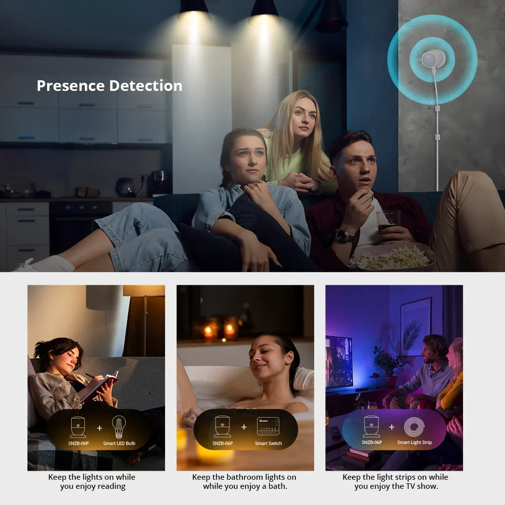 SONOFF SNZB 06P Zigbee Human P - đánh giá và giá Sonoff Basic Switch