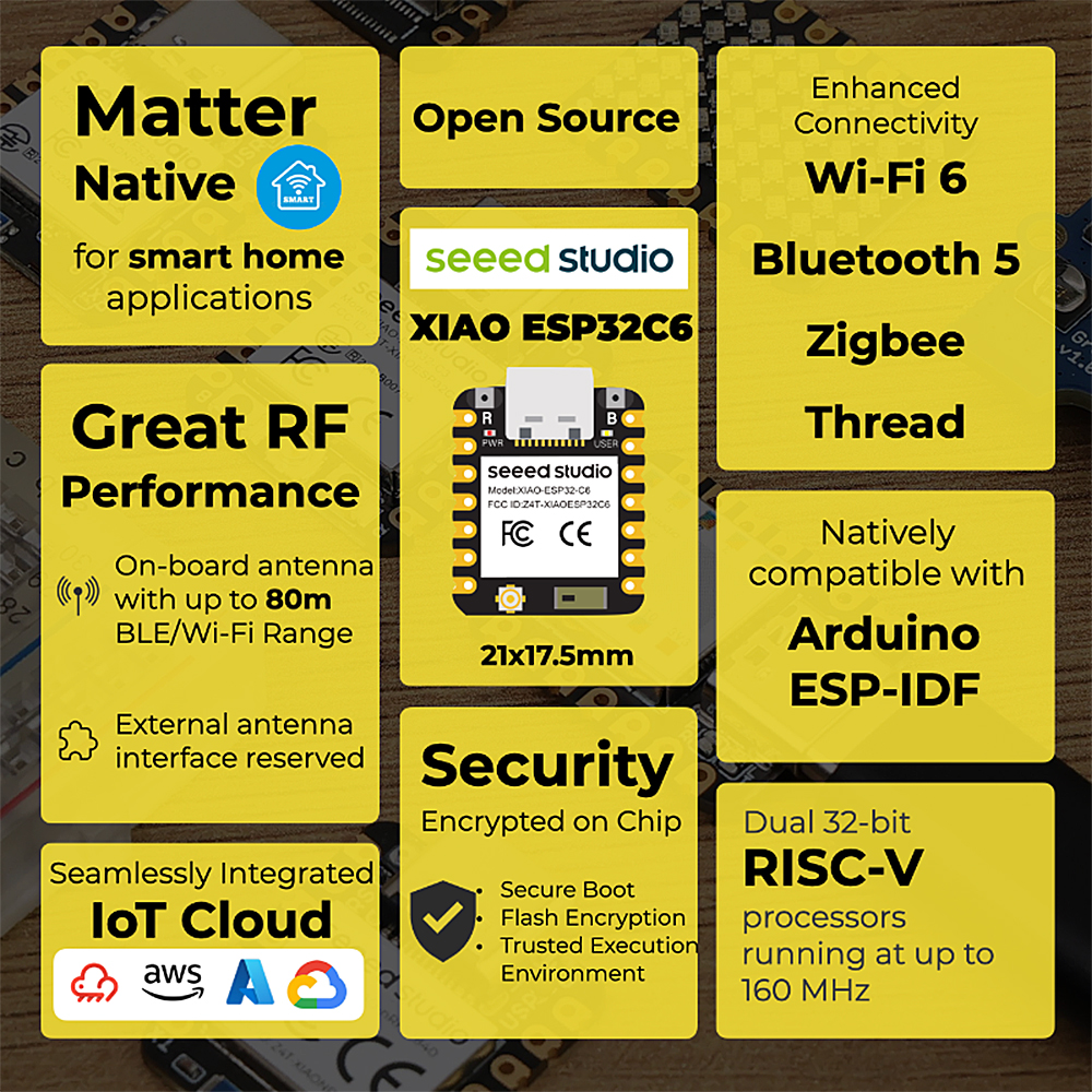 XIAO ESP32-C6 3Pcs Development - đánh giá và giá Home Automation Arduino