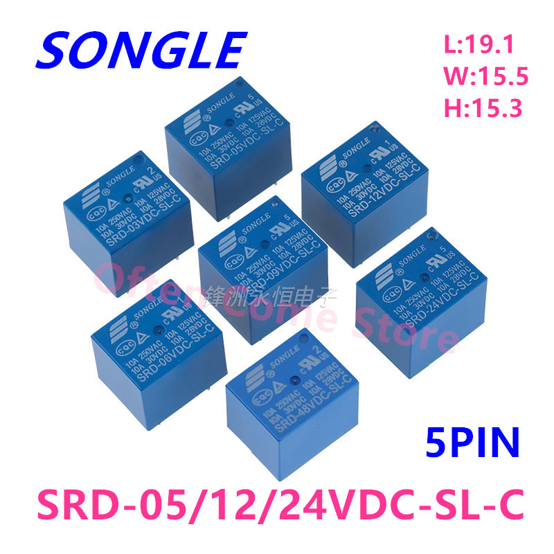 5Pcs New Relay SRD-05VDC-SL-C  - đánh giá và giá Shelly Relay Module