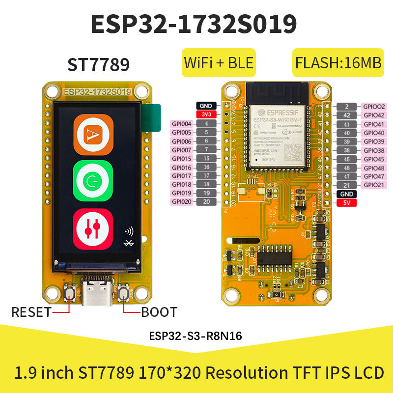 ESP32-S3 1.9 Inch IPS LCD 170* - đánh giá và giá Home Automation Arduino