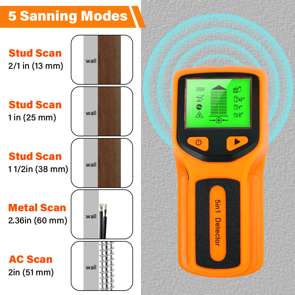 Wall Stud Detector 5 in 1 Hand - đánh giá và giá Water Leak Detector Wired