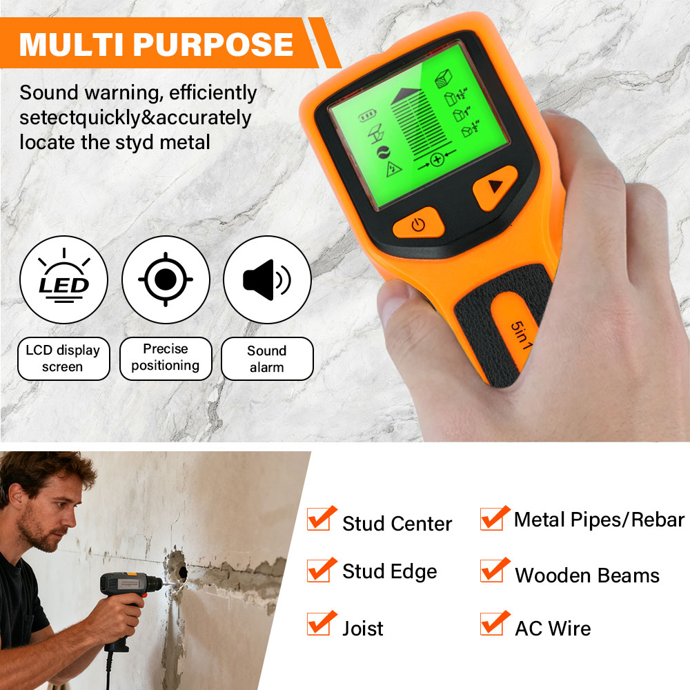 Wall Stud Detector 5 in 1 Hand - đánh giá và giá Water Leak Detector Wired