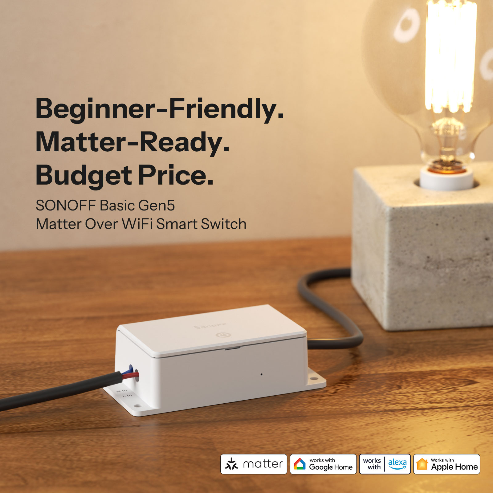 SONOFF BASIC-1GS Gen5 Matter W - đánh giá và giá Sonoff Basic Switch