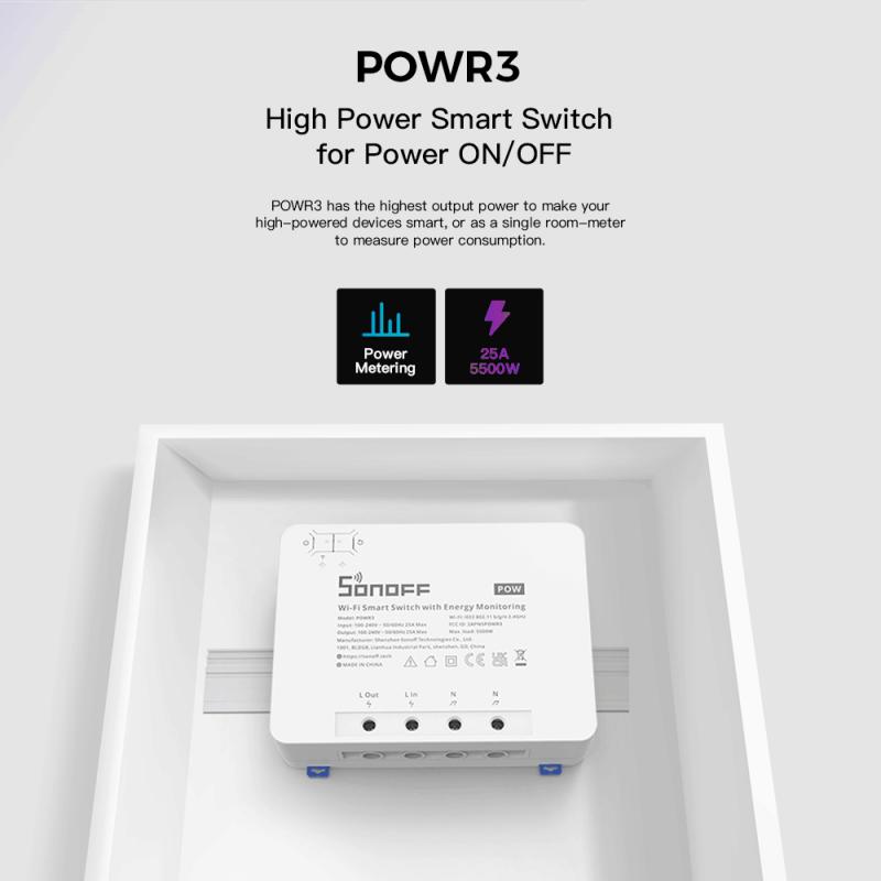 SONOFF POW POWR3/Powr316/POWR3 - đánh giá và giá Sonoff Basic Switch