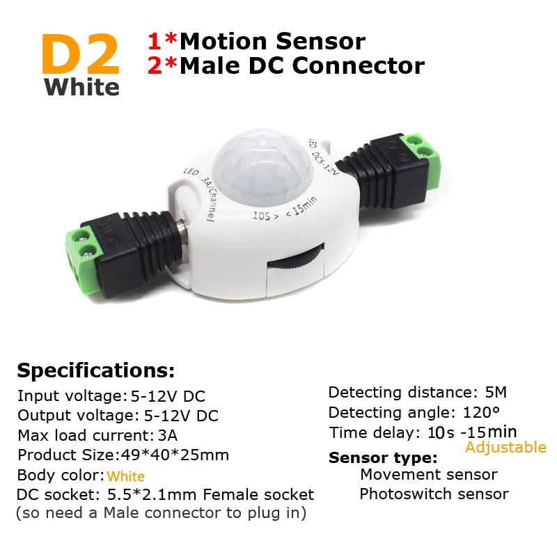 PIR Motion Sensor Switch 12V D - đánh giá và giá Motion Sensor Pir Wired