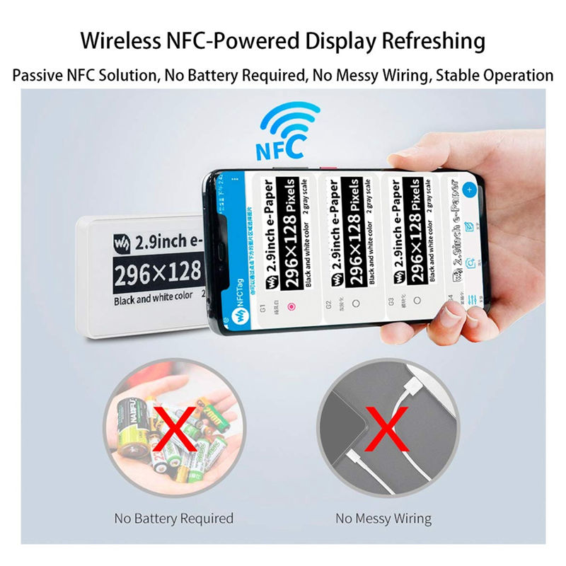 Waveshare 2.9 Inch Wireless NF - đánh giá và giá Display Epaper 2.9