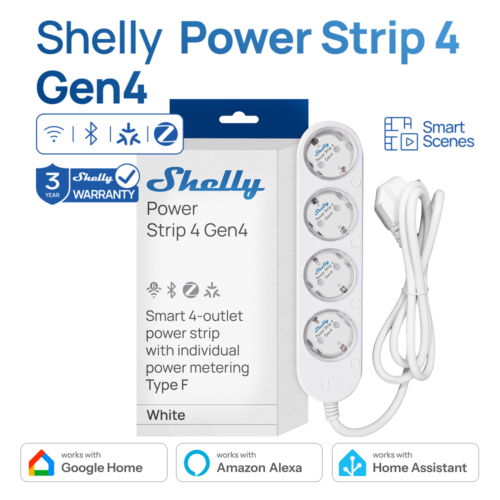 Shelly Power Strip 4 Gen4 Smar - đánh giá và giá Shelly Relay Module